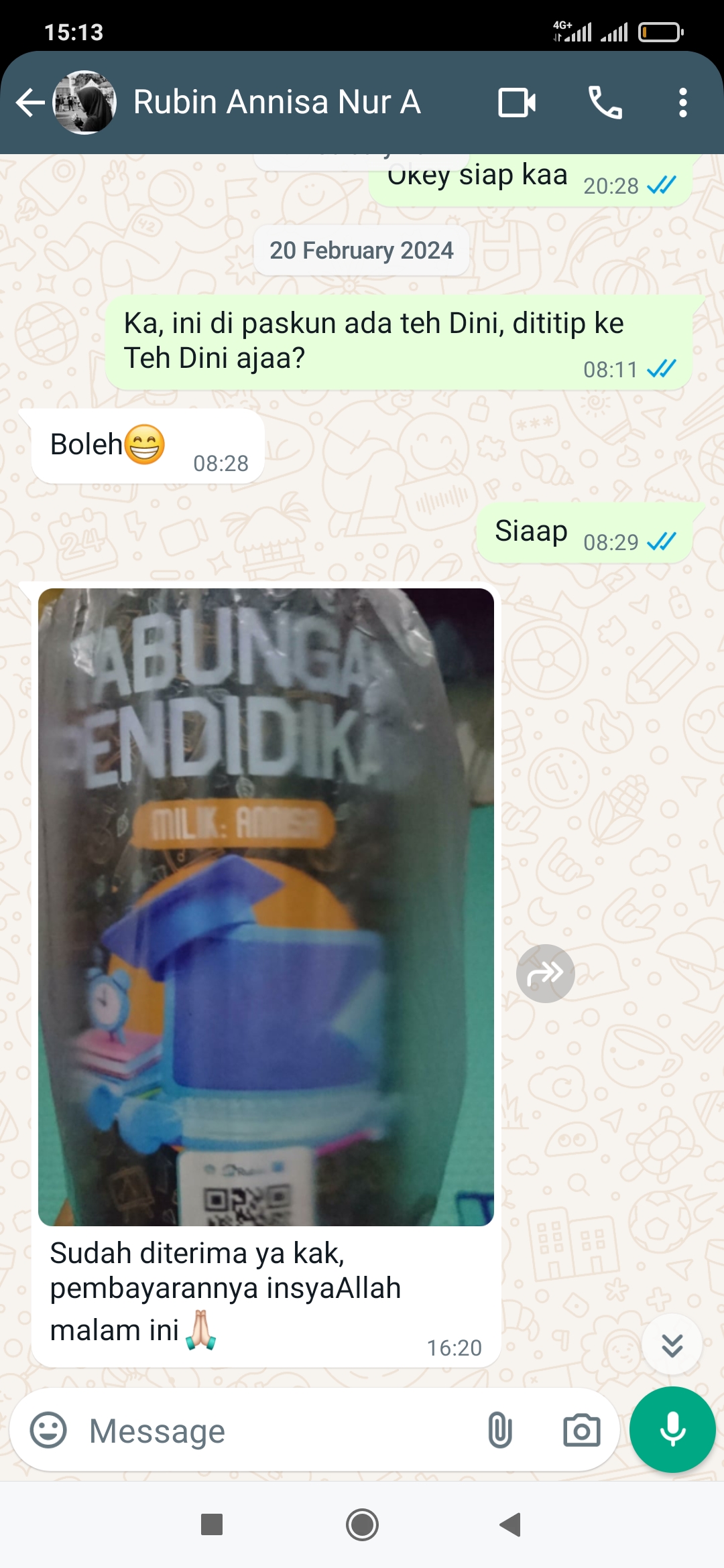 Testimoni Kencleng Annisa Nur A
