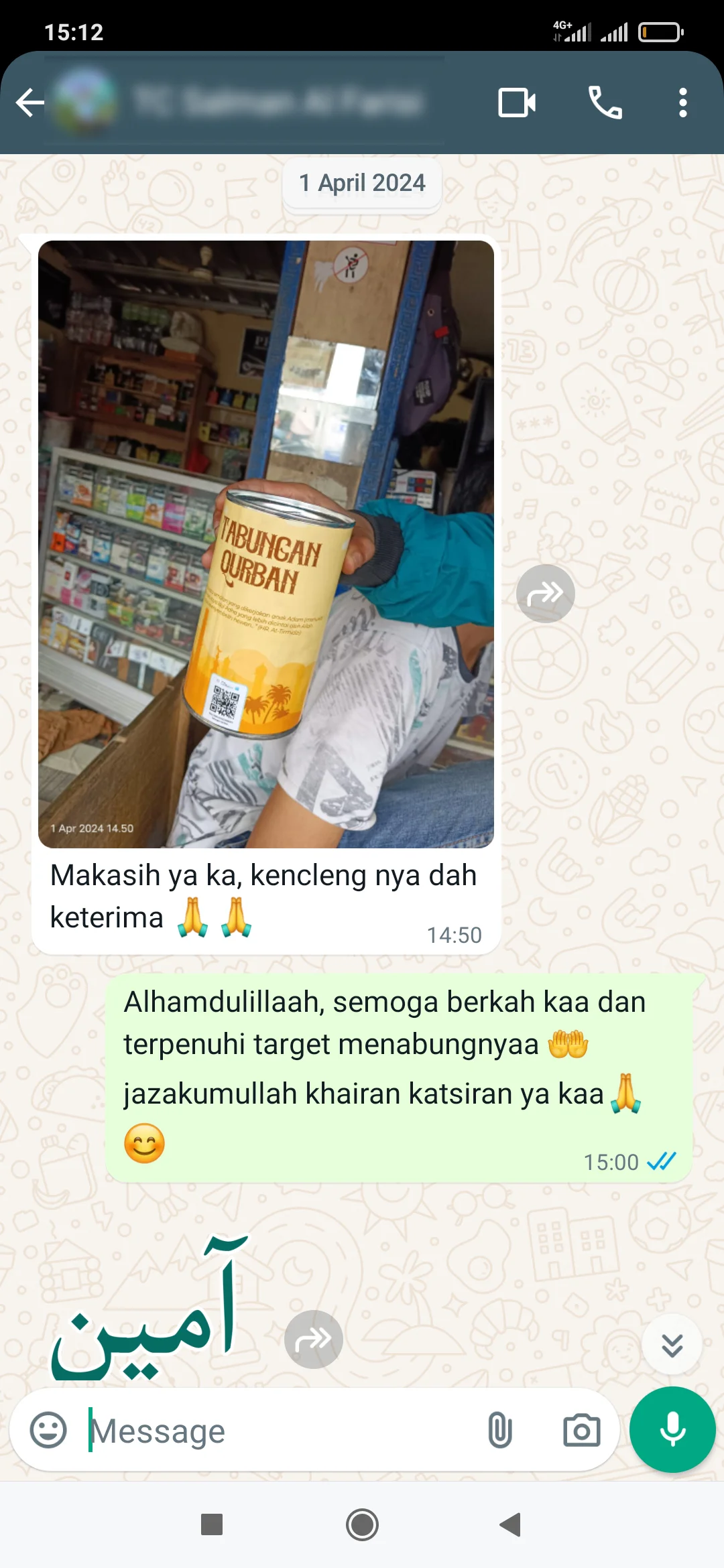 Testimoni Kencleng Salman Al Farisi